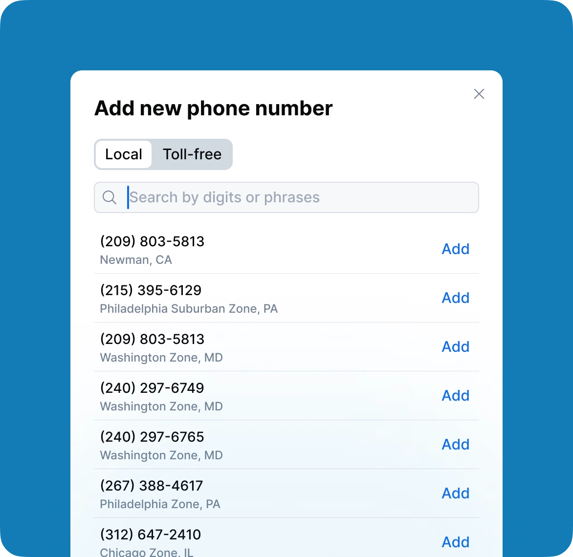 Build customer trust with local numbers