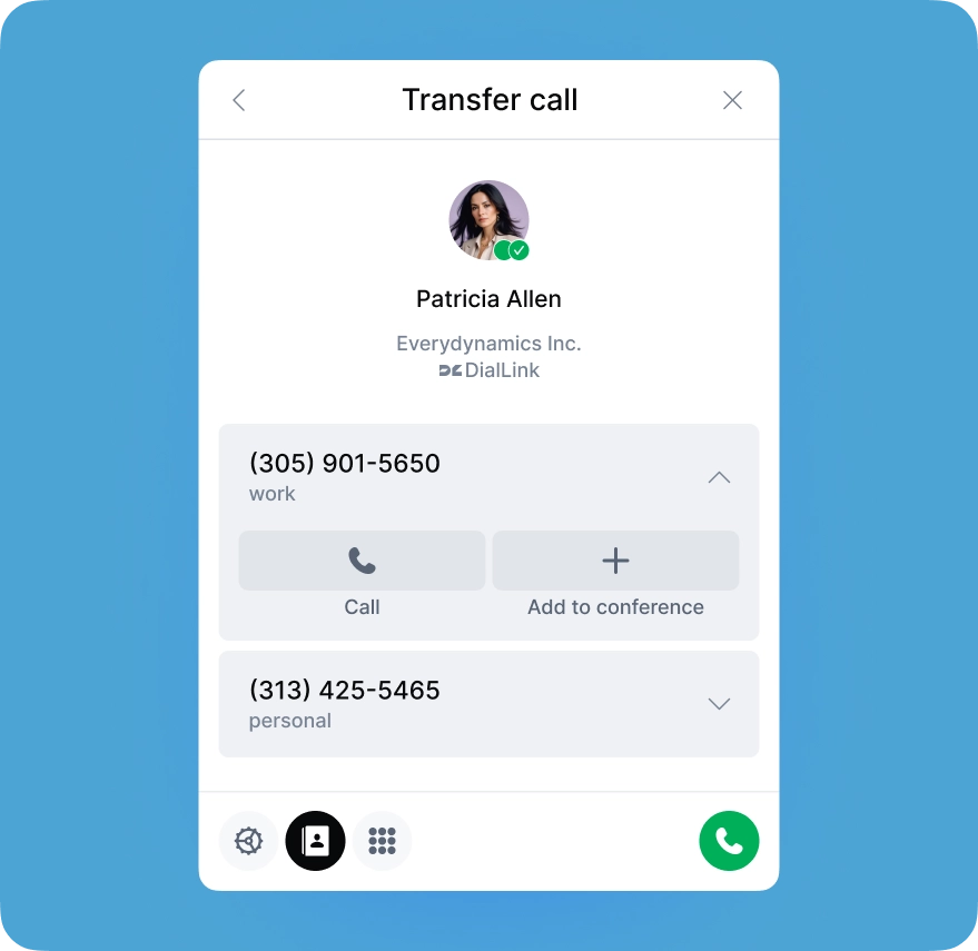 Call any phone number in the call history in one click