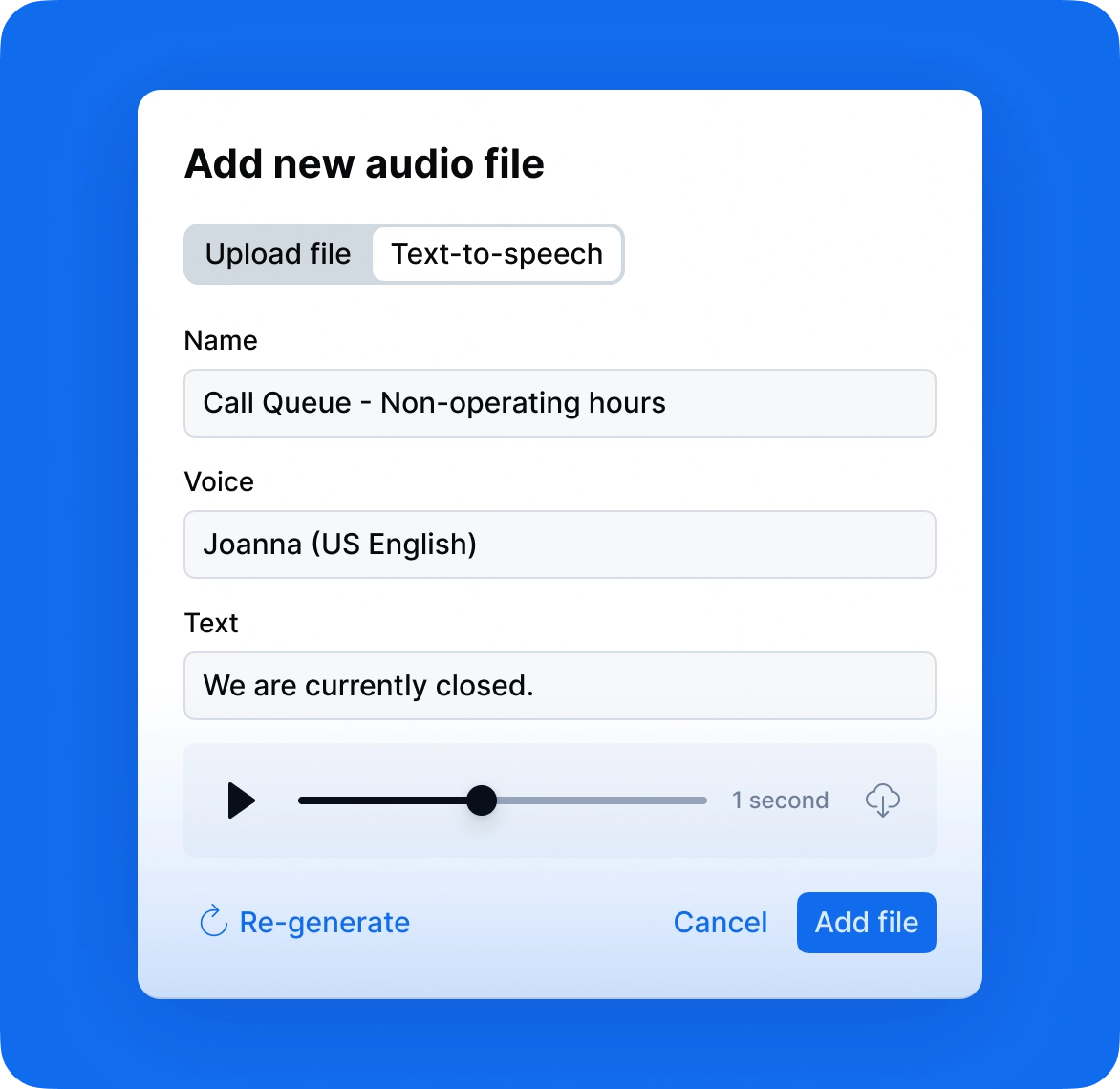 Customize the call queues to meet your business needs