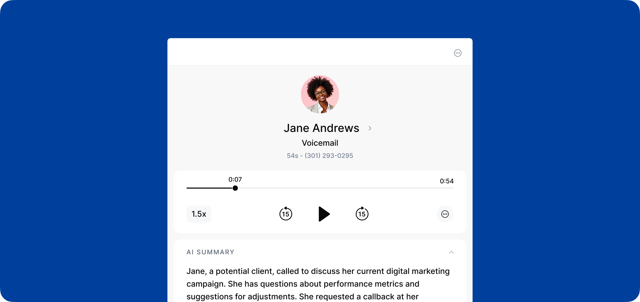 Visual voicemail that you can access anywhere, anytime