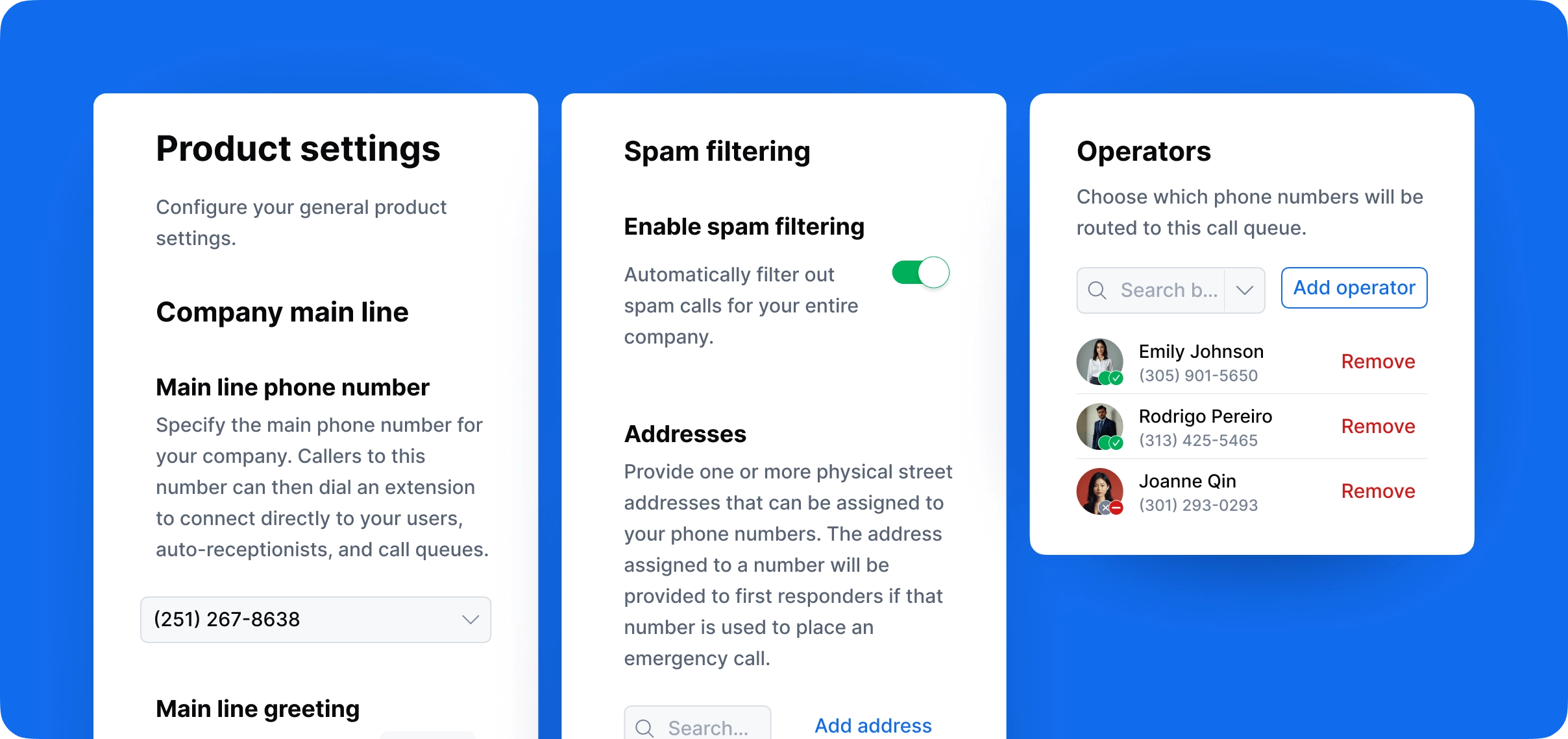 Access key operational functions and analytics from one place