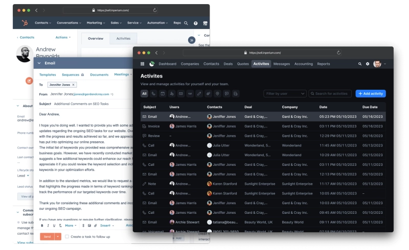 how it looks hubspot