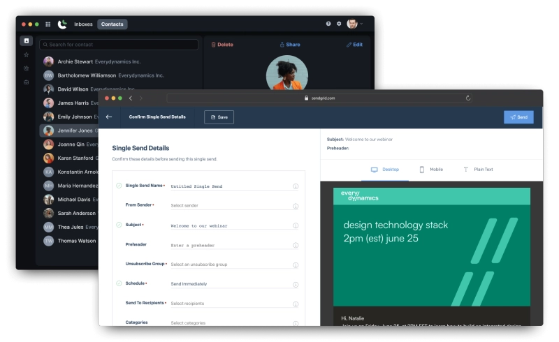how it looks sendgrid